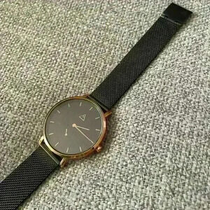 Medium | “The Peak” black & rose  gold stainless steel watch brand new